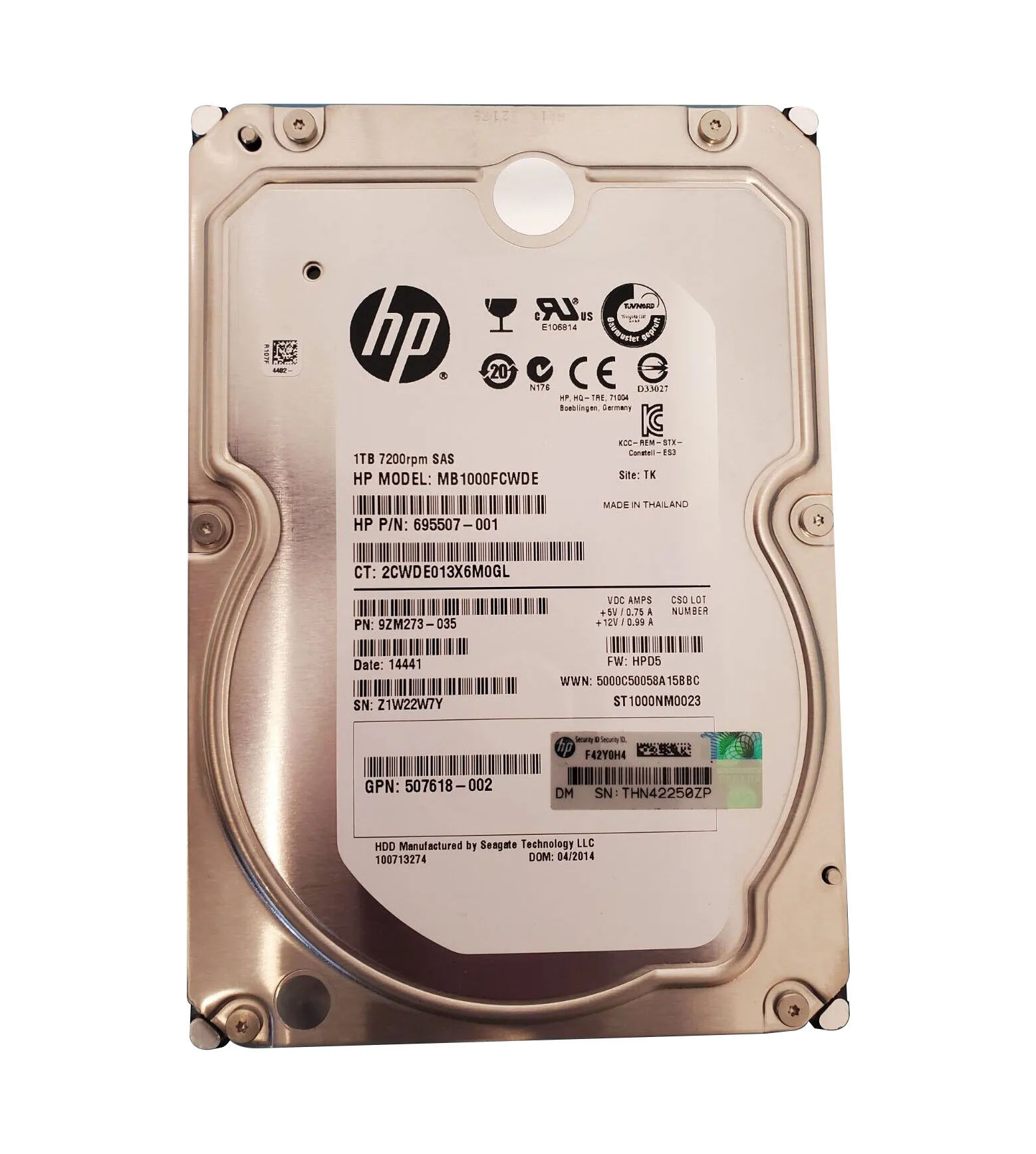 507618-002 - HP 1TB 7200RPM SAS 6Gb/s 3.5-in Hard Drive