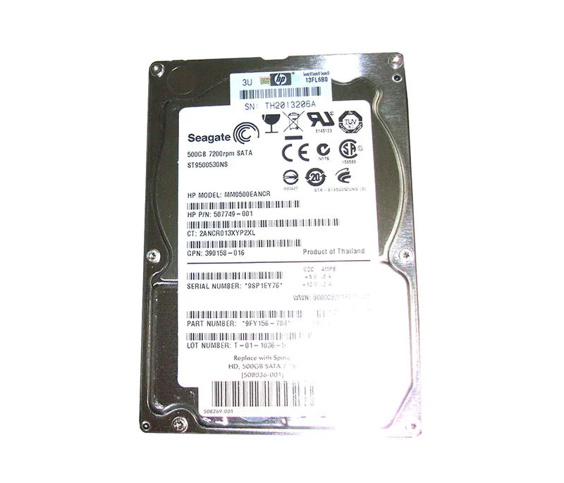 508036-001 - HP 500GB 7200RPM SATA 3Gb/s 2.5-in Hard Drive