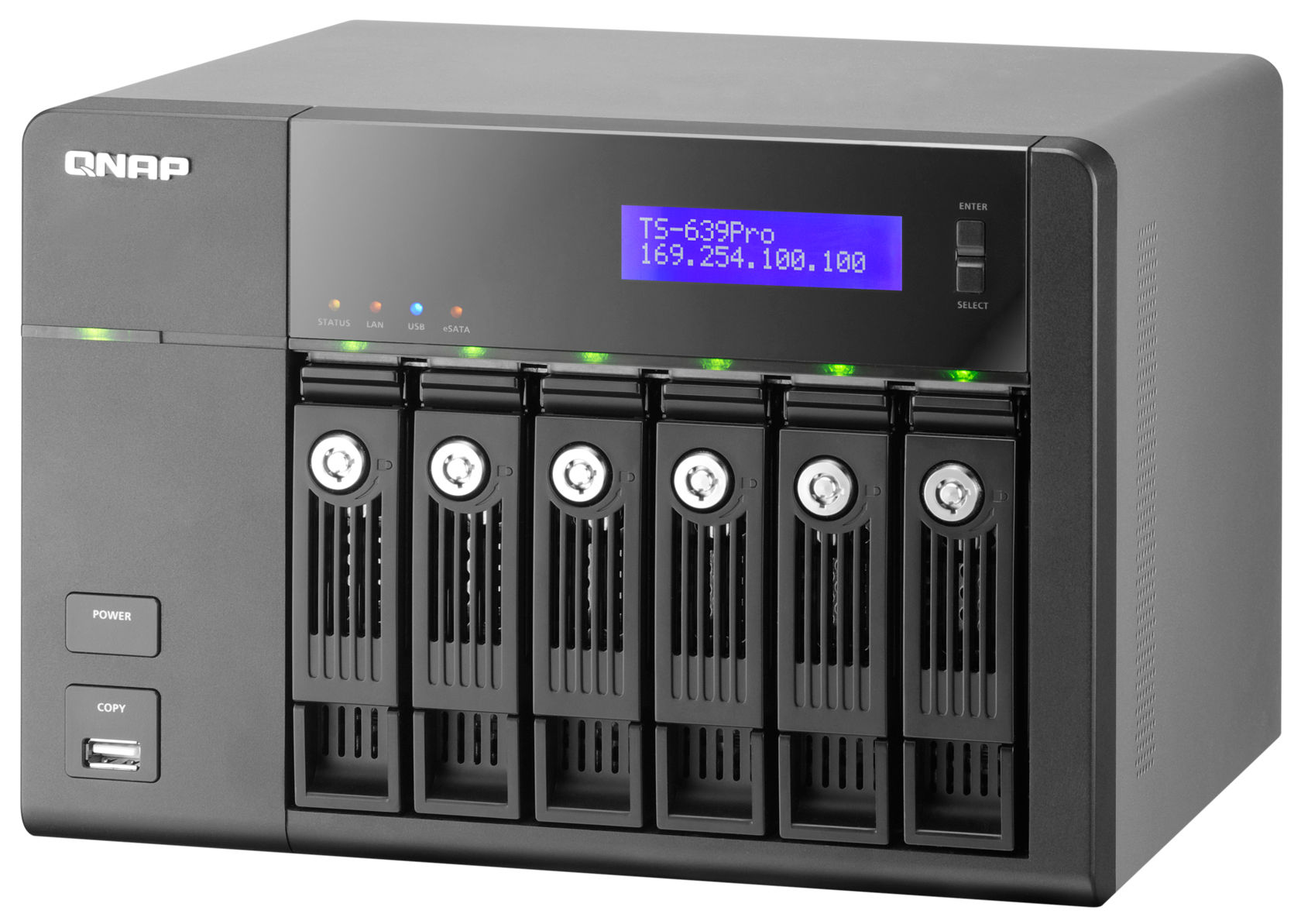 QNAP TS-639 Pro Turbo NAS Tower 1 GB DDR2 0 TB