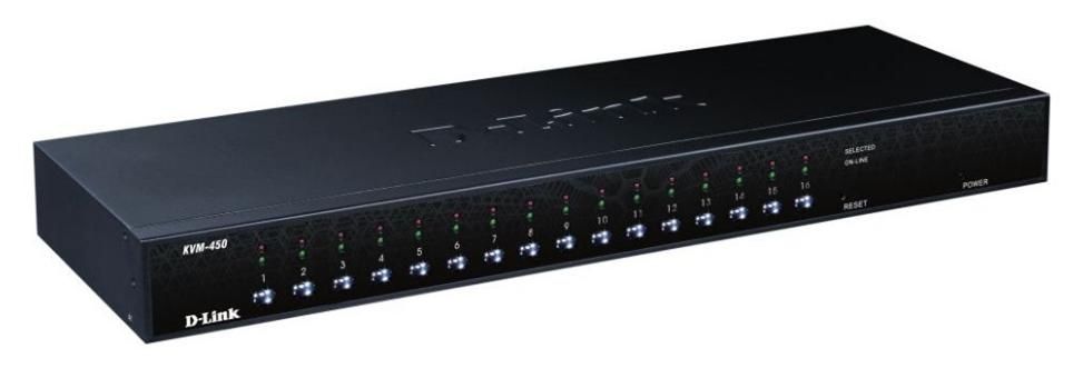 D-Link 16 Port PS2/USB KVM KVM switch Rack mounting Black