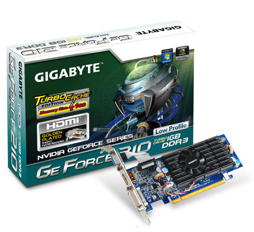 GIGABYTE GV-N210TC-1GI graphics card NVIDIA GeForce 210 GDDR3