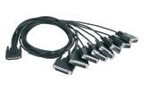 Vertiv FO4-DB-9/LP, Male KVM cable Black