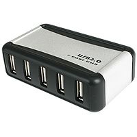 StarTech.com 7 Port USB 2.0 Hub 480 Mbit/s Black, Silver