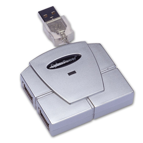 CyberPower CPH411 interface hub 480 Mbit/s Silver