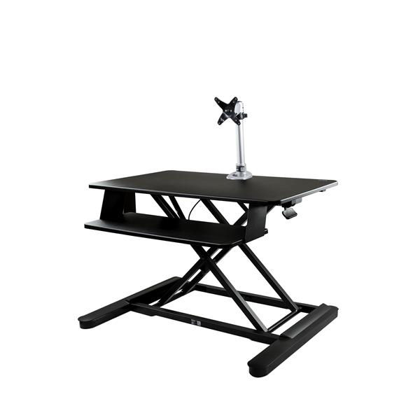 StarTech.com Sit-Stand Desk Converter with Monitor Arm - 35” Wide Work Surface - For up to 30" Monitor