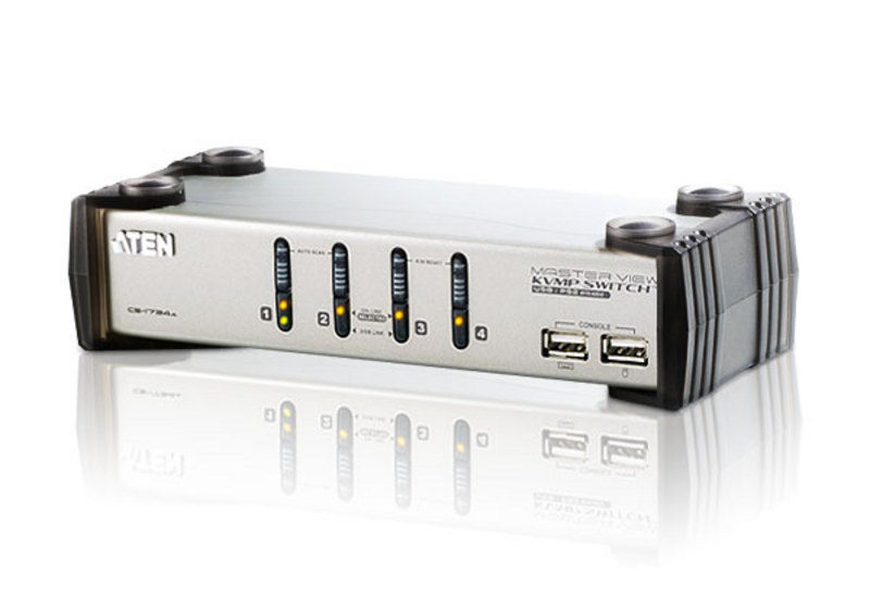 ATEN 4-Port USB KVMP KVM switch Grey