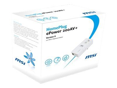 MSI ePower 200AV+ v.II Ethernet 200 Mbit/s