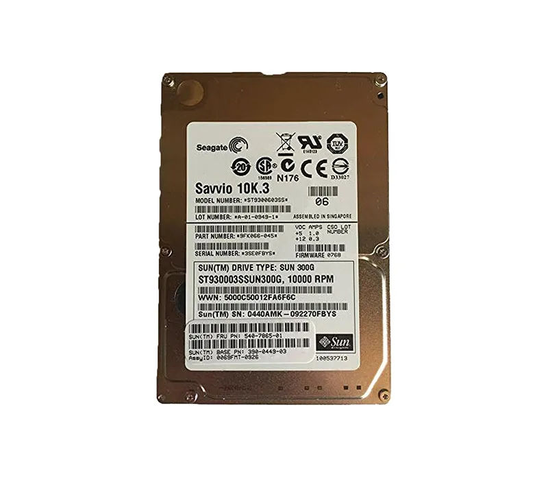 540-7865 - Sun 300GB 10000RPM SAS 6Gb/s Hot Swap 2.5-in HDD