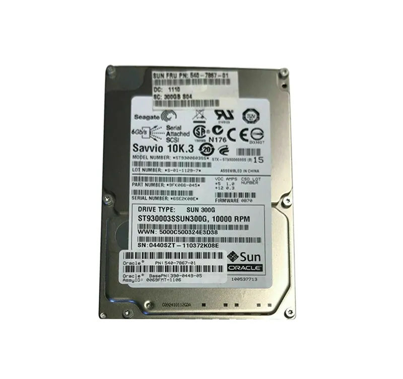 540-7867 - Sun 300GB 10000RPM SAS 6Gb/s Hot Swap 2.5-in HDD