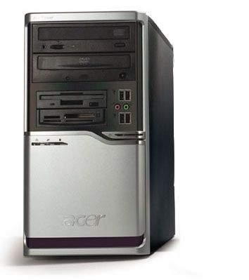 Acer Power AcerPower F5 - Intel Pentium 4 524, 512MB, 80GB, DVD-ROM, Win XP Pro Intel® Pentium® 4 0.5 GB DDR2-SDRAM Windows XP Professional Tower PC