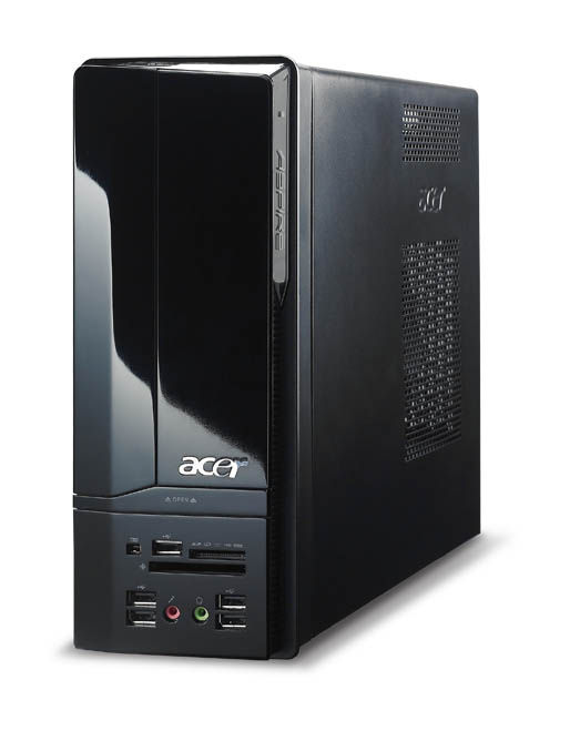 Acer Aspire X3200 AMD Athlon 5600+ 4 GB DDR2-SDRAM 640 GB NVIDIA GeForce 8200 Windows Vista Home Premium Tower PC Black