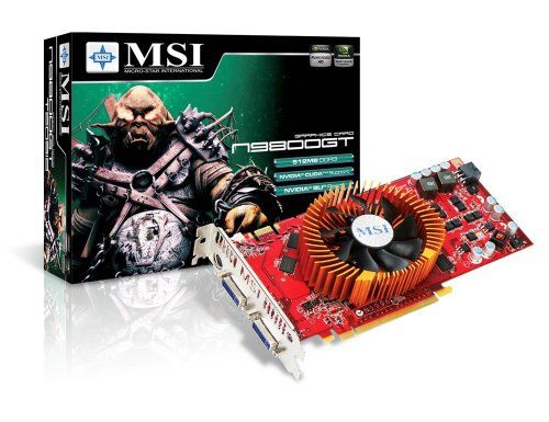 MSI N9800GT-T2D512-OCV2 graphics card GeForce 9800 GT GDDR3