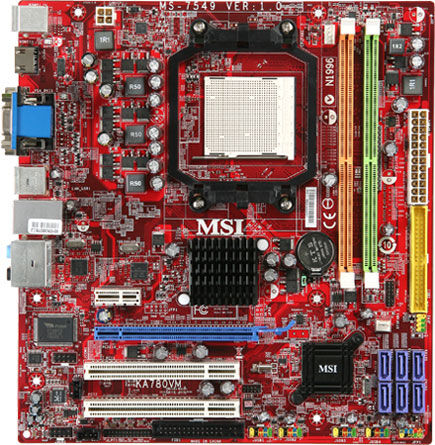 MSI KA780GM2 motherboard AMD 780G Socket AM2 micro ATX