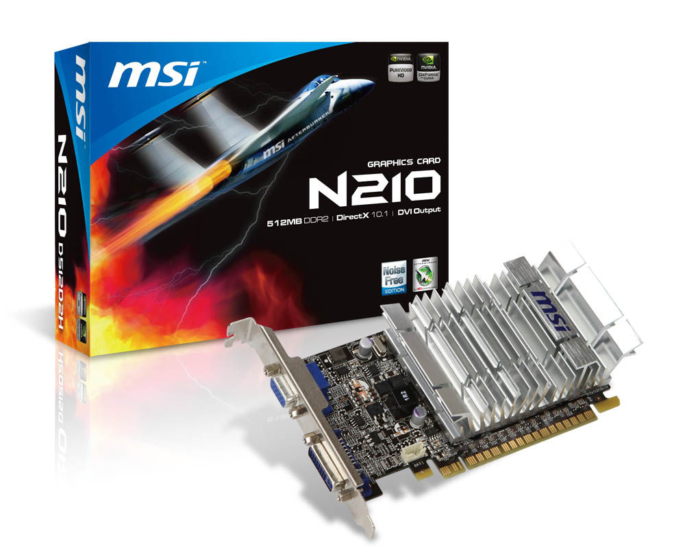MSI V190-039R graphics card NVIDIA GeForce 210 0.5 GB GDDR2