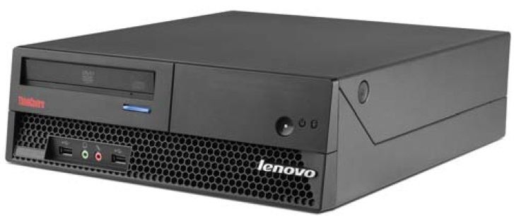 Lenovo ThinkCentre M57e Intel® Pentium® E2200 1 GB DDR2-SDRAM 160 GB Intel® GMA 3100 Windows Vista Business Small Desktop PC Black