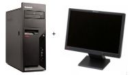 Lenovo ThinkCentre M57p Intel® Core™2 Duo E6750 2 GB DDR2-SDRAM 320 GB Intel® GMA 3100 Windows Vista Business Tower PC Black