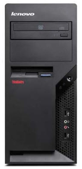 Lenovo ThinkCentre M57e Intel® Core™2 Duo E8200 2 GB DDR2-SDRAM 160 GB Intel® GMA 3100 Tower PC Black
