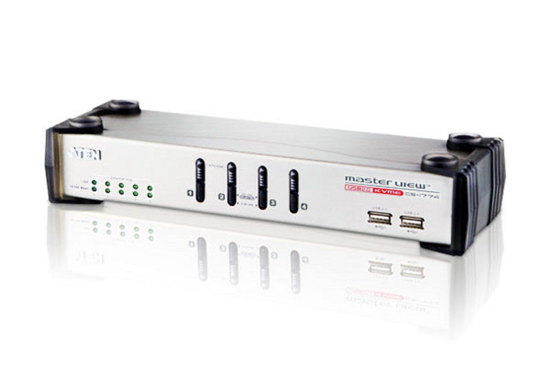 ATEN CS1774C-AT-G KVM switch Black, Grey