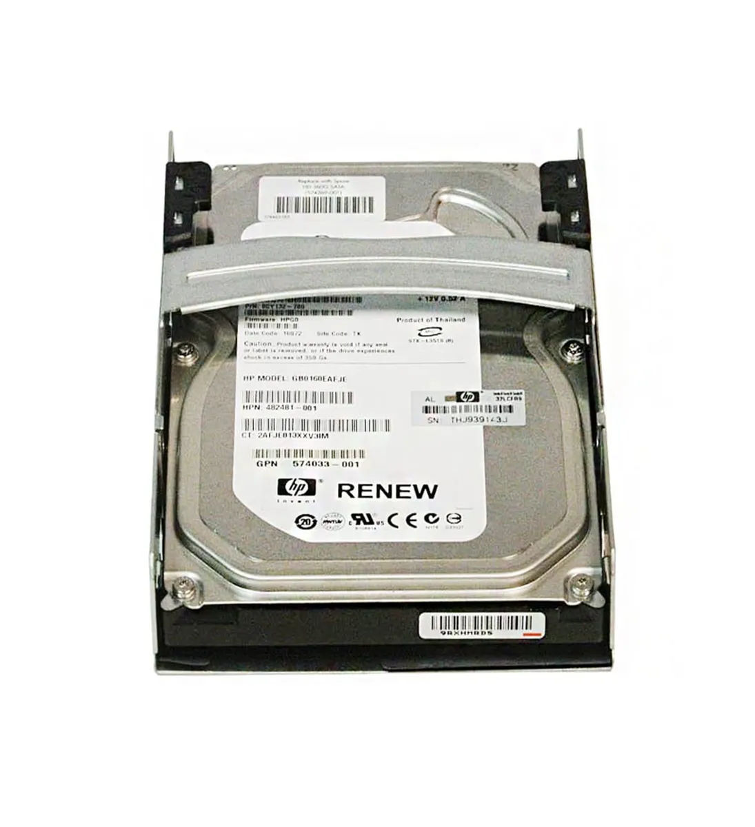 574033-001 - HP 160GB 3.5-In SATA 3Gb/s 7200RPM Hard Drive