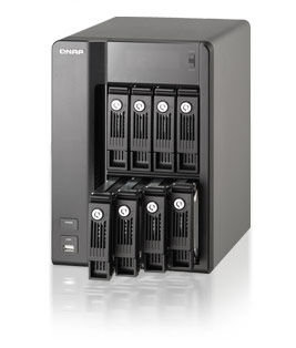 QNAP TS-809-PRO-EU-B NAS/storage server Intel® Core™2 Duo 2 GB 0 TB