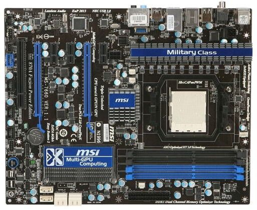 MSI 870A Fuzion Power Edition AMD 770 Socket AM3 ATX