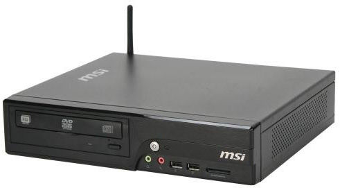 MSI Wind Box DE500-5123W7P Intel Atom® D510 2 GB DDR2-SDRAM 320 GB AMD Radeon HD 4330 Windows 7 Professional SFF PC Black