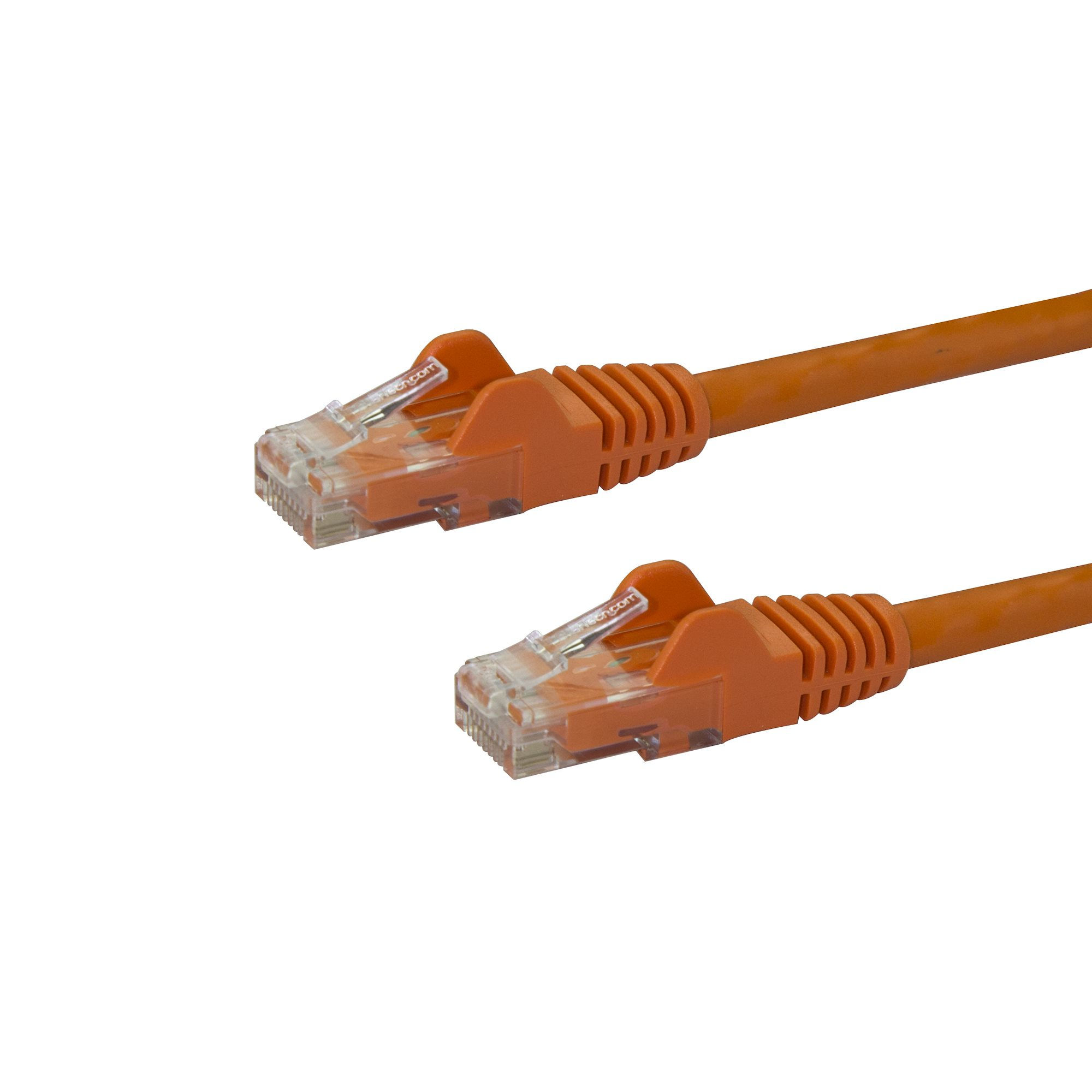 StarTech.com 10ft CAT6 Ethernet Cable - Orange CAT 6 Gigabit Ethernet Wire -250MHz 100W PoE RJ45 UTP Network/Patch Cord Snagless w/Strain Relief Individually Tested