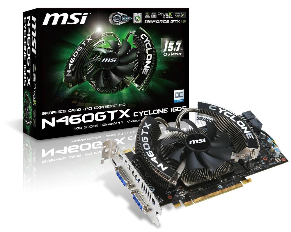 MSI V232-014R graphics card GeForce GTX 460 1 GB GDDR5