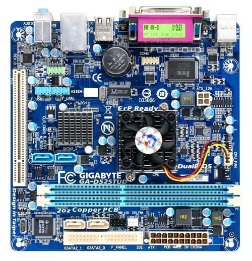 GIGABYTE GA-D525TUD motherboard Intel® NM10 Express NA (integrated CPU) mini ITX