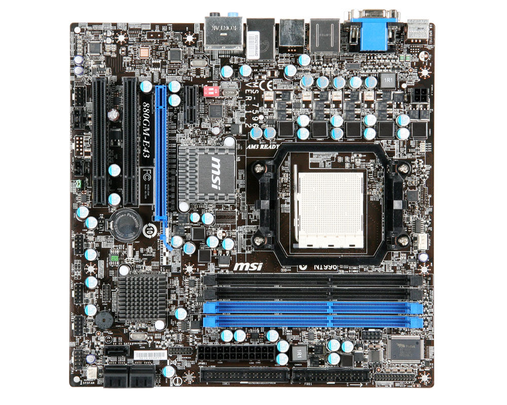 MSI 880GM-E43 AMD 880G Socket AM3 micro ATX