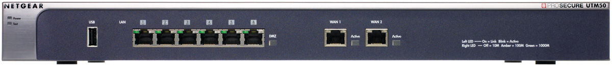 NETGEAR UTM50 hardware firewall 0.95 Gbit/s