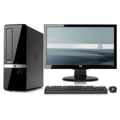 HP Pro 3120 SFF + S2031a Intel® Core™2 Duo E7600 2 GB DDR3-SDRAM 320 GB Intel® GMA X4500HD Windows 7 Professional PC Black
