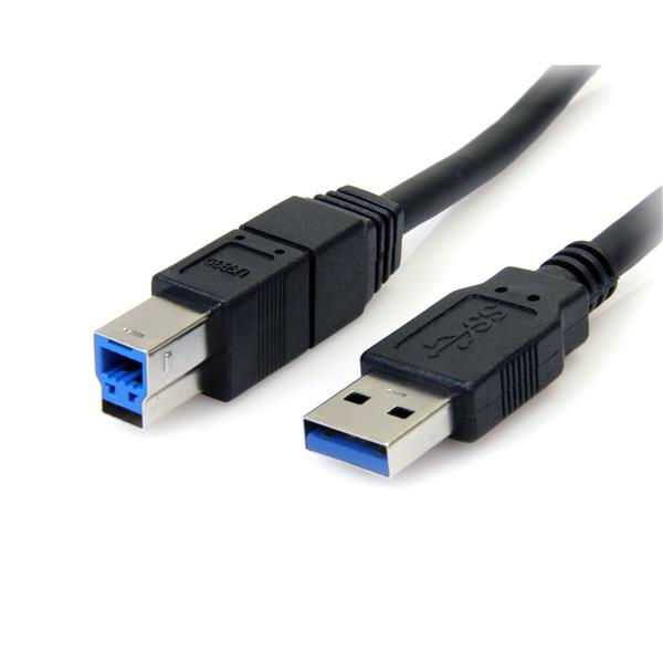 StarTech.com 6 ft Black SuperSpeed USB 3.0 Cable A to B - M/M