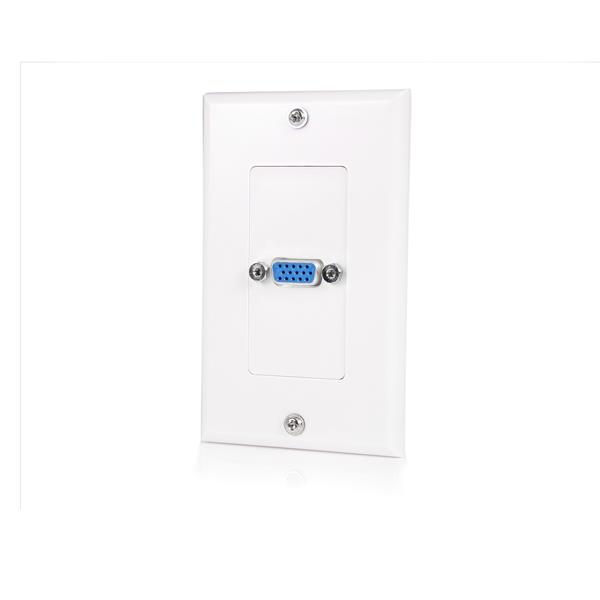 StarTech.com Single Outlet 15-Pin Female VGA Wall Plate - White