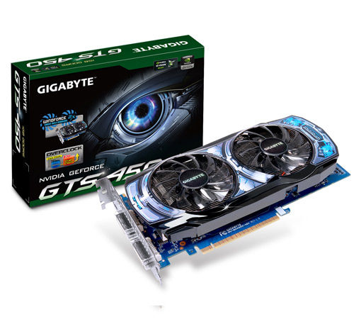 GIGABYTE GV-N450OC-1GI graphics card NVIDIA GeForce GTS 450 1 GB GDDR5