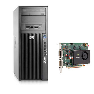 HP Z200 MT + NVIDIA Quadro FX380 256MB Intel® Core™ i3 i3-530 2 GB DDR3-SDRAM Windows 7 Professional Minitower Workstation