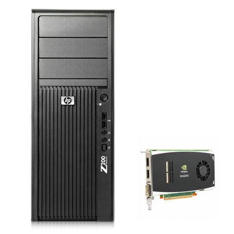 HP Z200 MT + NVIDIA Quadro FX 1800 Intel® Xeon® 3000 Sequence X3450 4 GB DDR3-SDRAM Windows 7 Professional Minitower Workstation