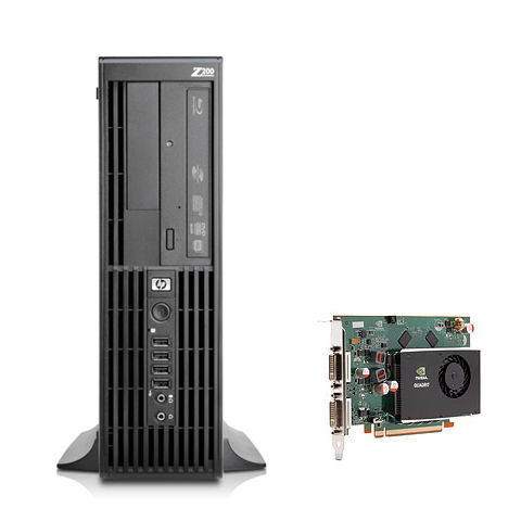 HP Z200 SFF + NVIDIA Quadro FX 380 Intel® Core™ i3 i3-530 2 GB DDR3-SDRAM Windows 7 Professional Workstation