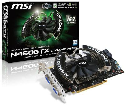 MSI N460GTX Cyclone 768D5/OC NVIDIA GeForce GTX 460 0.76 GB GDDR5