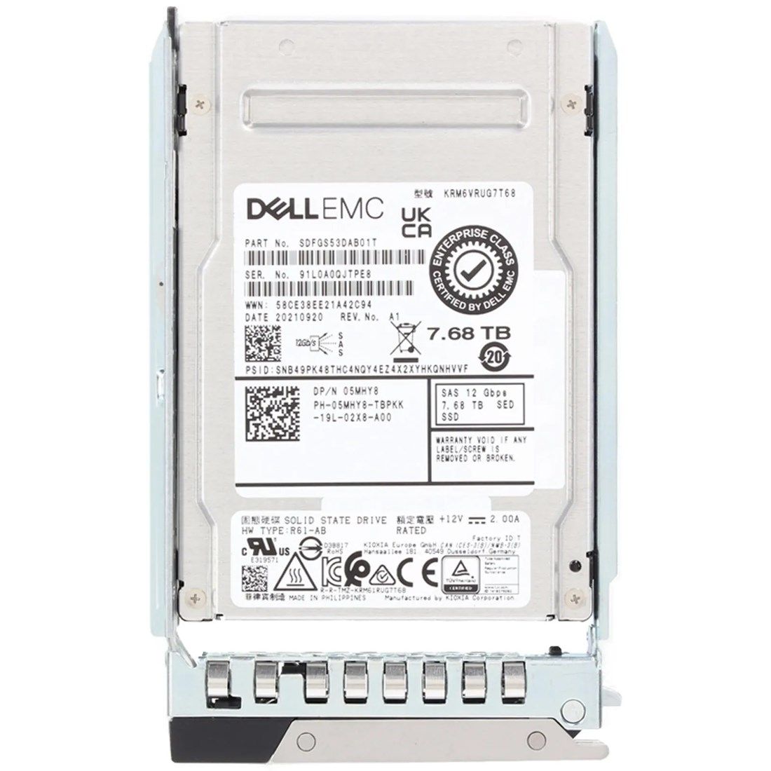 5MHY8 - Dell 7.68TB SAS Triple-Level Cell SFF 2.5" Solid State Drive