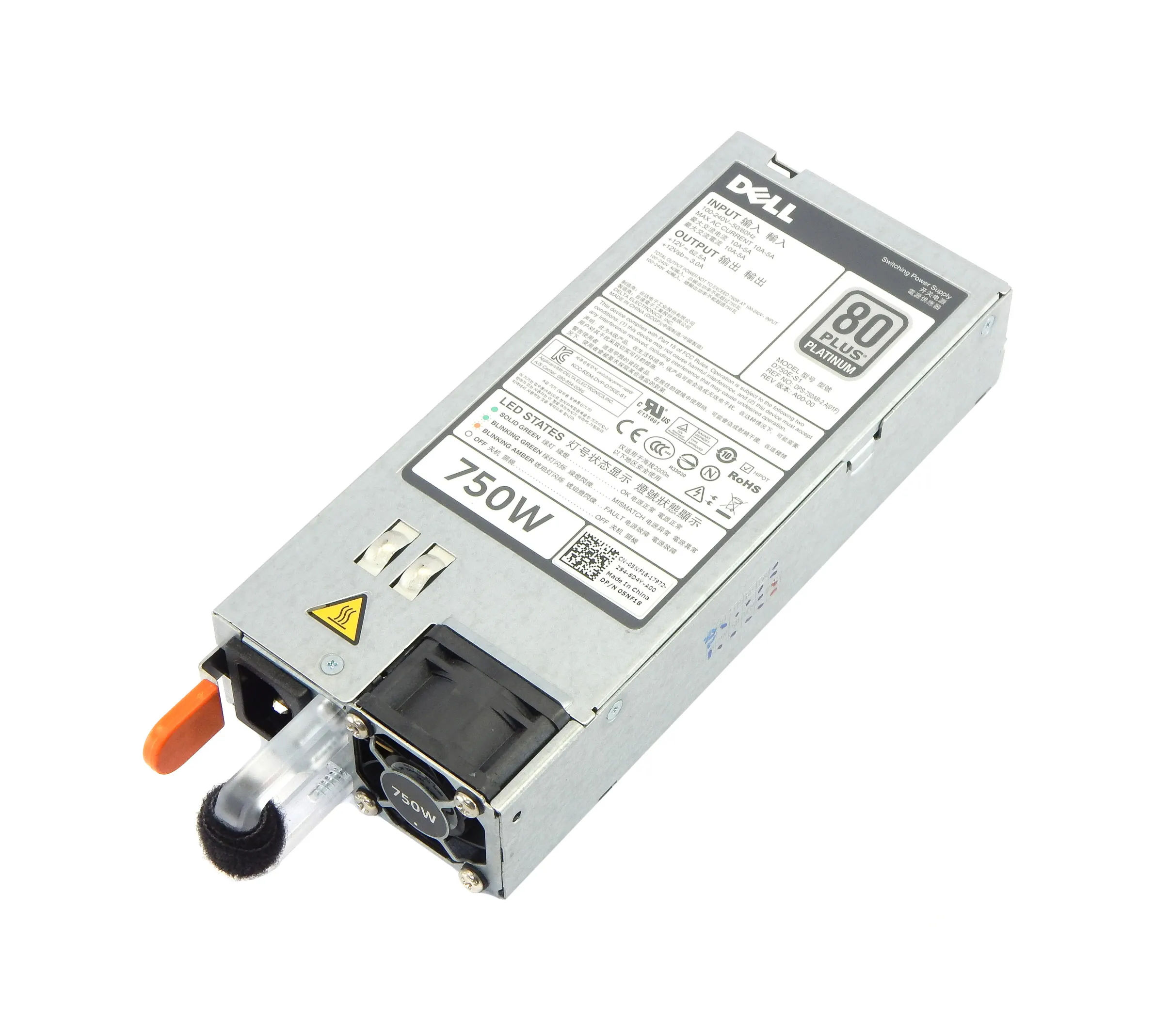 5NF18 - Dell 750-Watts Redundant Power Supply For PowerEdge R820