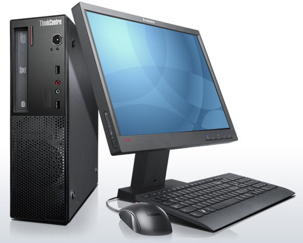 Lenovo ThinkCentre A70 + ThinkVision L197 Intel® Pentium® E5800 2 GB 320 GB Intel® GMA 4500M Windows 7 Professional SFF PC Black
