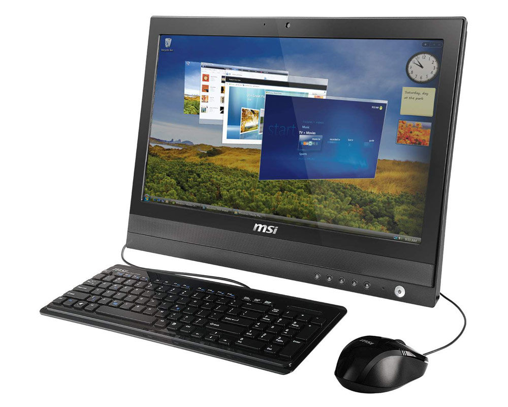 MSI Wind Top AP2000 50.8 cm (20") 1600 x 900 pixels Touchscreen 2 GB DDR3-SDRAM 320 GB Intel® HD Graphics Windows 7 Professional Black