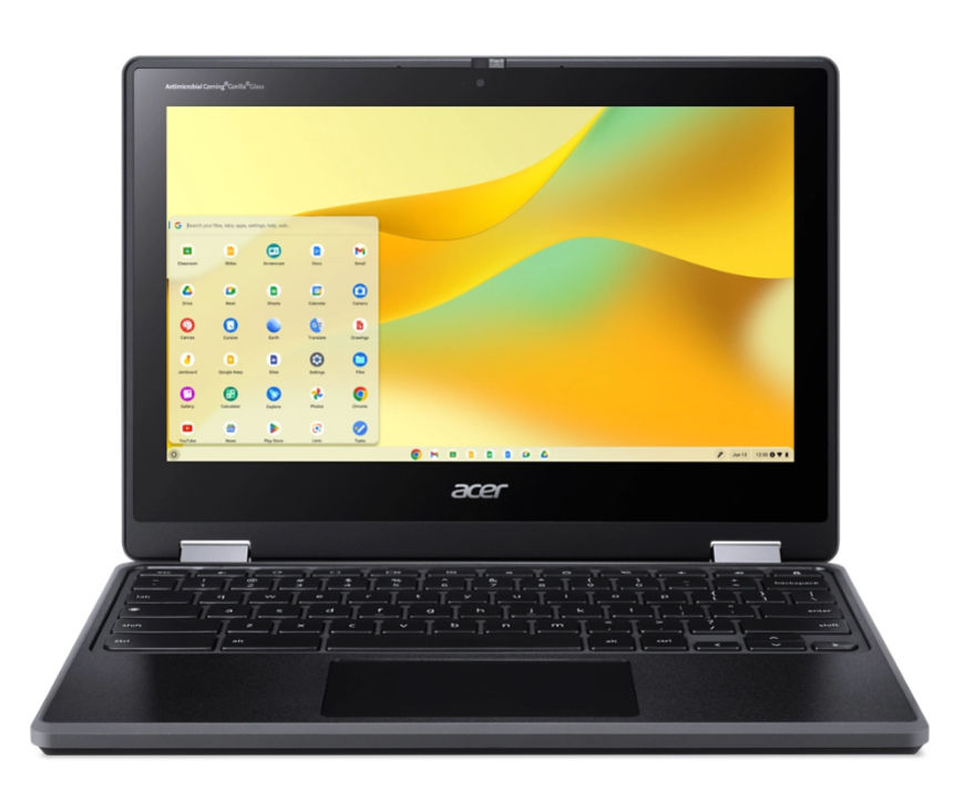 Acer Chromebook R756T-C9PB Intel® N N100 29.5 cm (11.6") Touchscreen HD 8 GB LPDDR5-SDRAM 64 GB Flash Wi-Fi 6E (802.11ax) ChromeOS Black