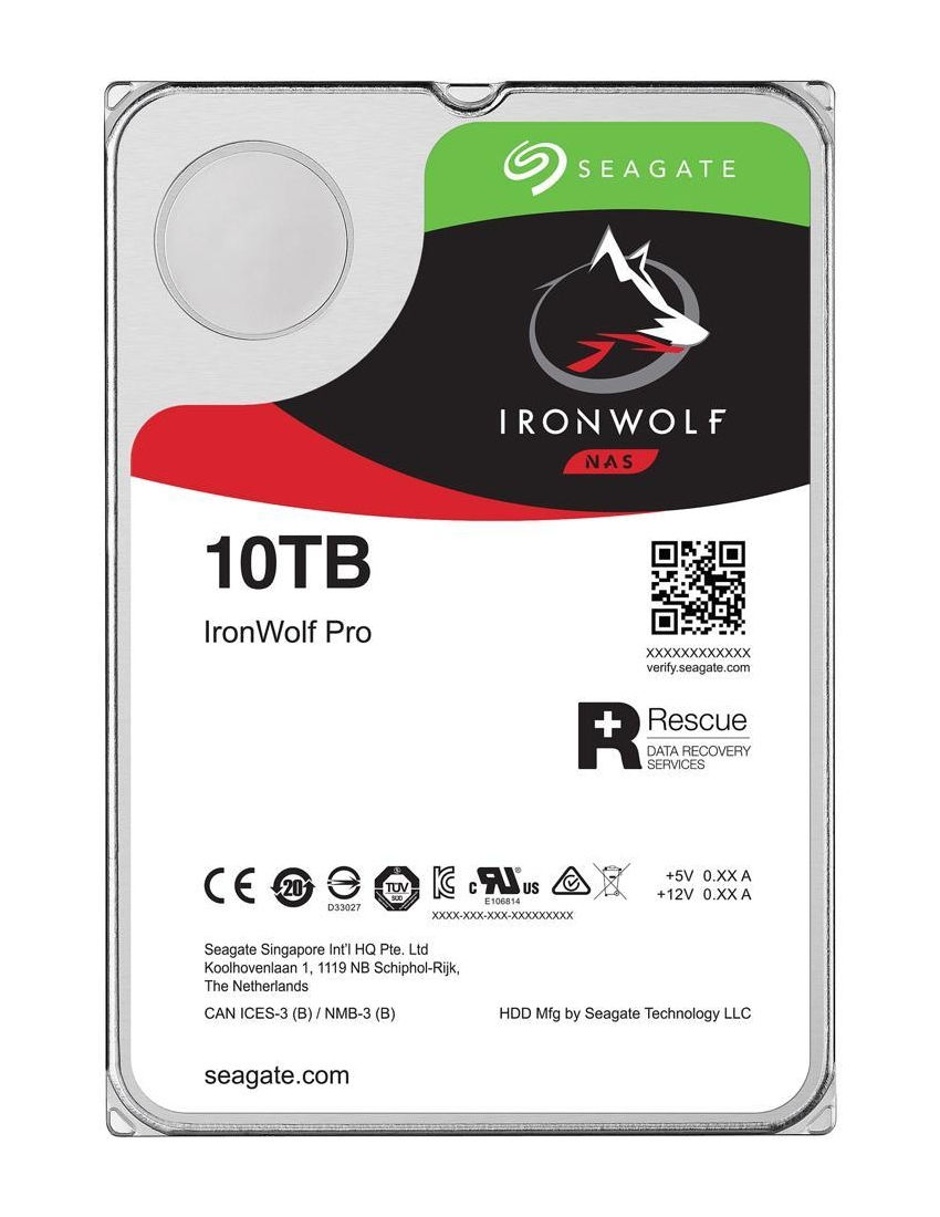 Seagate IronWolf Pro internal hard drive 10 TB 7200 RPM 256 MB 3.5" Serial ATA III