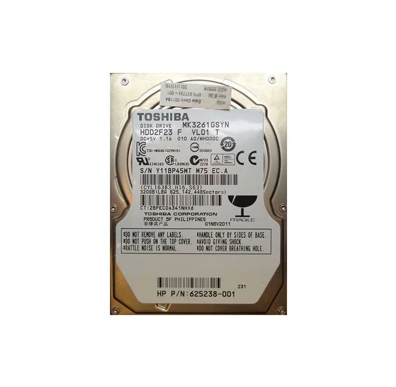 625238-001 - HP 320GB 7200RPM SATA 3Gb/s 2.5-in Hard Drive