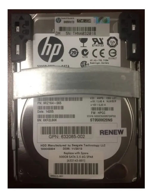 625618-004 - HP 500GB 7200RPM SATA 6Gb/s 2.5-in Hard Drive