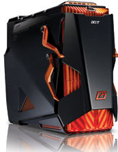 Acer Aspire G7750 Intel® Core™ i7 i7-930 6 GB DDR3-SDRAM 1 TB AMD Radeon HD 5850 Windows 7 Home Premium Tower PC Black, Orange