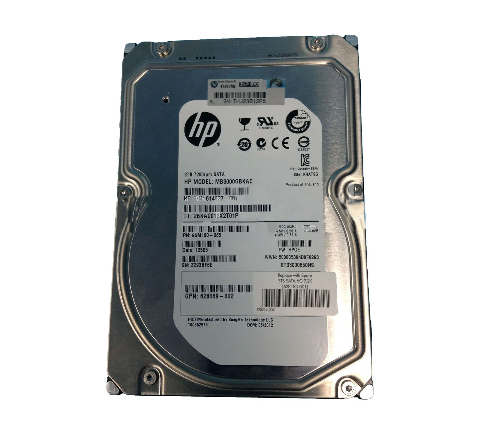 628185-001 - HP 500GB 7200RPM SATA 3Gb/s 2.5-in Hard Drive
