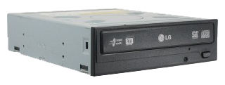 LG Super Multi DVD Re-writer, Black bulk optical disc drive Internal